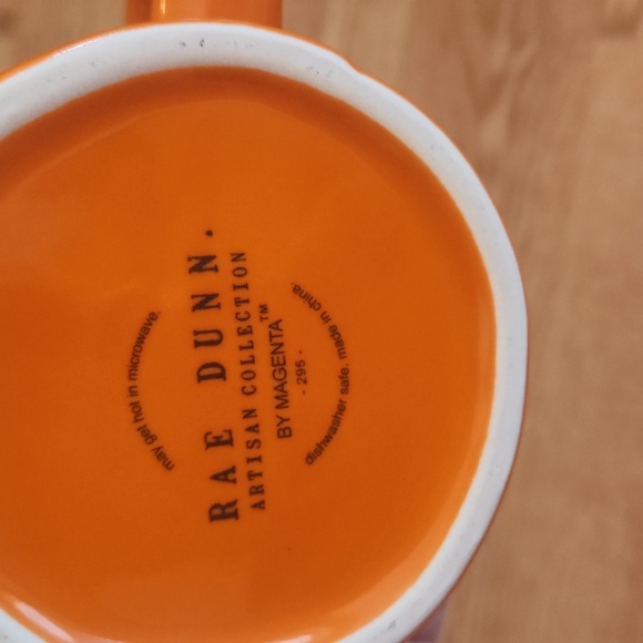 EUC Rae Dunn Artisan Orange Halloween Mug With Topper - Picture 3 of 7